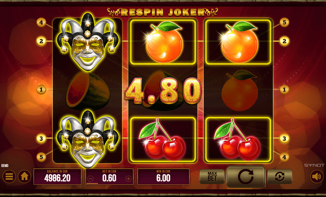 respin joker slot synot