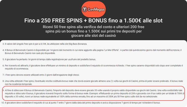 Fino a 250 FREE SPINS + BONUS fino a 1.500€ alle slot Bonus di scorrimento