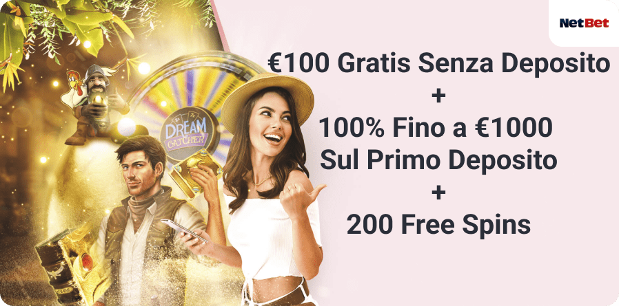 Bonus casinò senza deposito Netbet