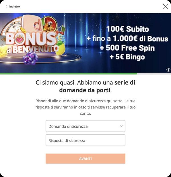 GiocoDigitale domanda di sicurezza
