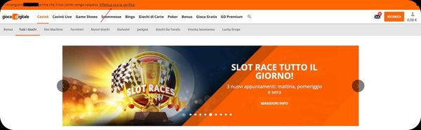 GiocoDigitale verifica account