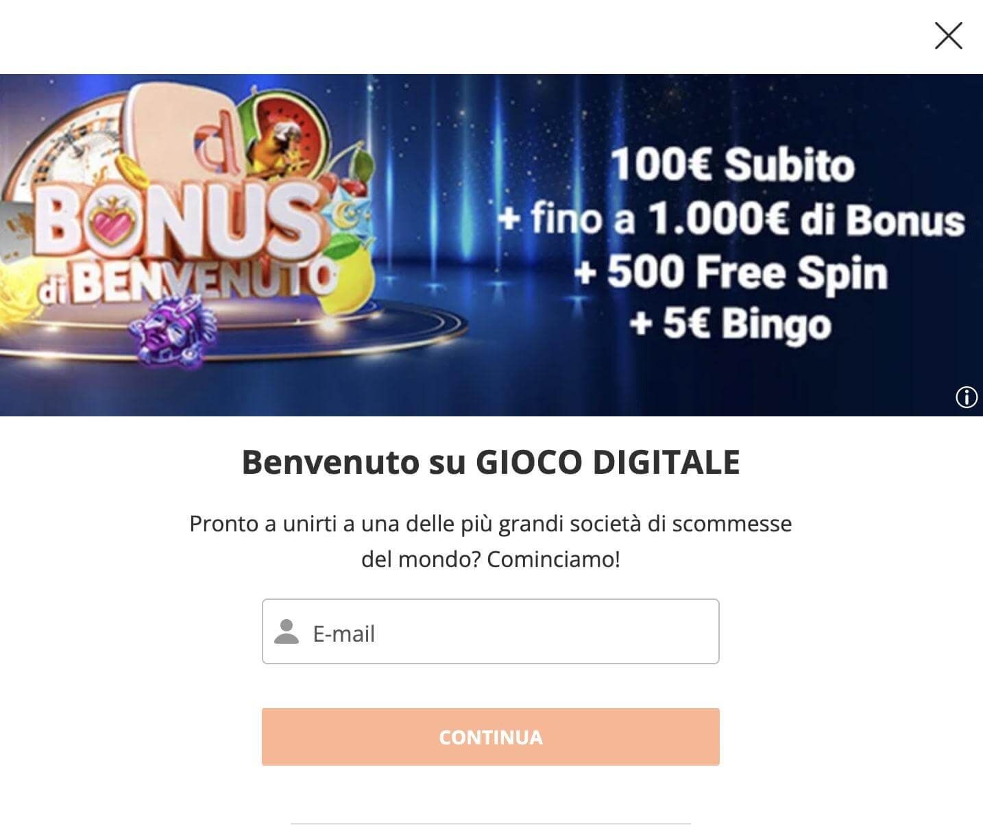 GiocoDigitale apertura conto