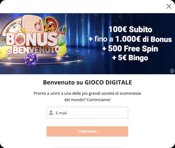 GiocoDigitale apertura conto
