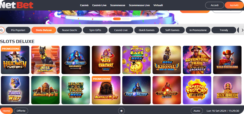 Su NetBet casinò online trovi oltre 2.700 slot