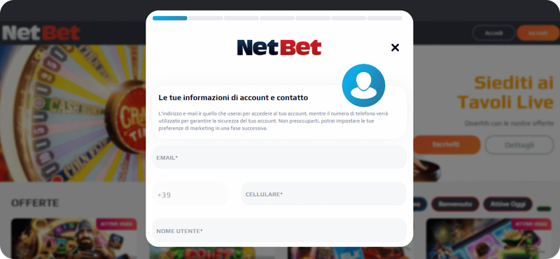 Qui devi inserire le tue informazioni di contatto.