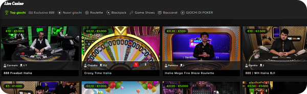 pagina casinò live 888 Casinò