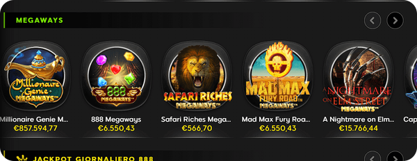 placelista slot Megaways su 888 Casinòholder