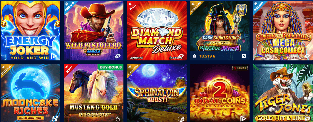 sezione slot Jackpot su AdmiralBet Casinò