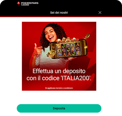 primo deposito Pokerstars Casinò