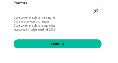 scelta password Pokerstars Casinò