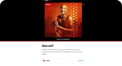 inserimento nazionalità Pokerstars Casinò