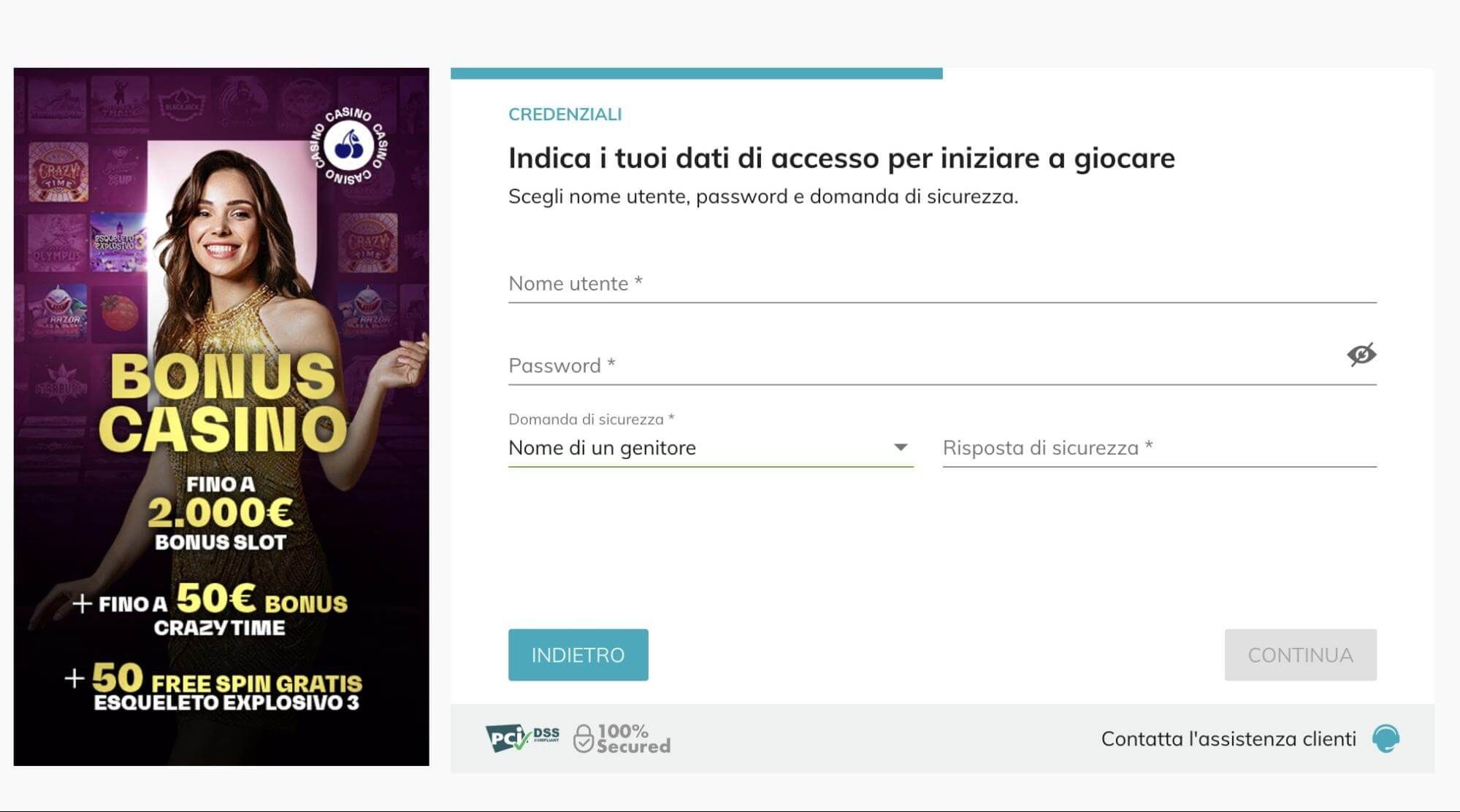 StarCasinò credenziali d’accesso