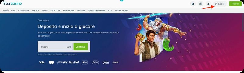 StarCasinò verifica account