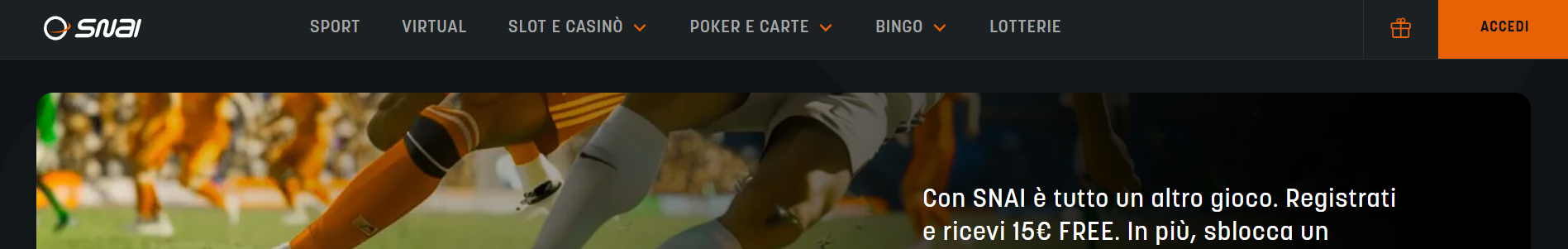 navigazione SNAI Casinò