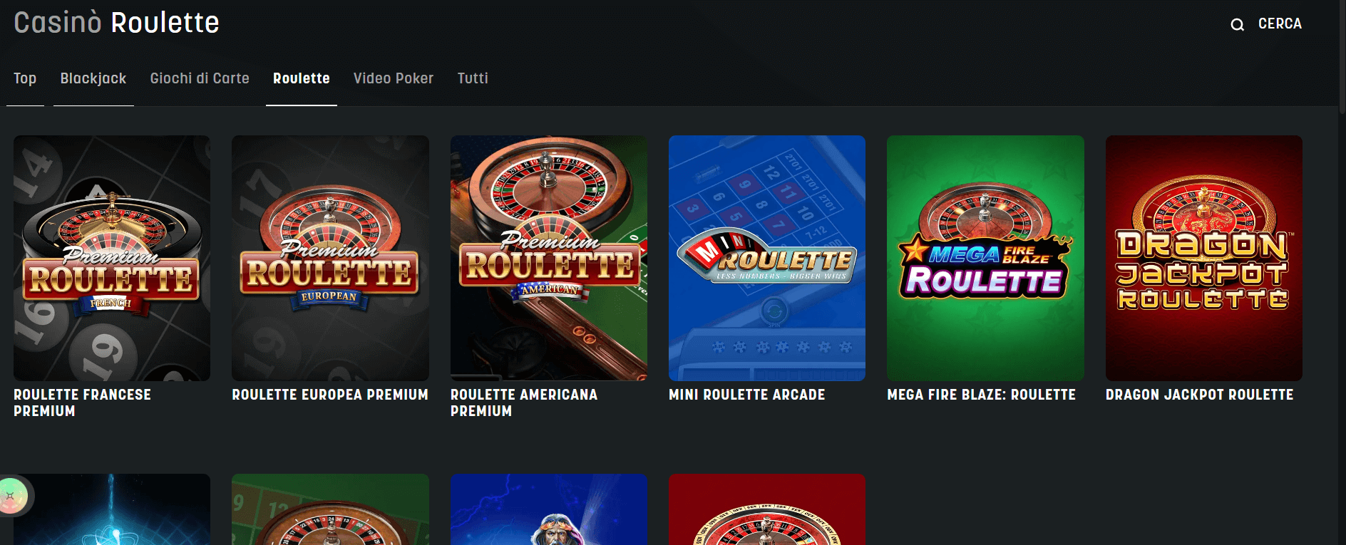 giochi di roulette SNAI Casinò