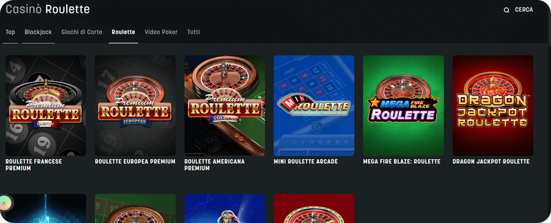 giochi di roulette SNAI Casinò