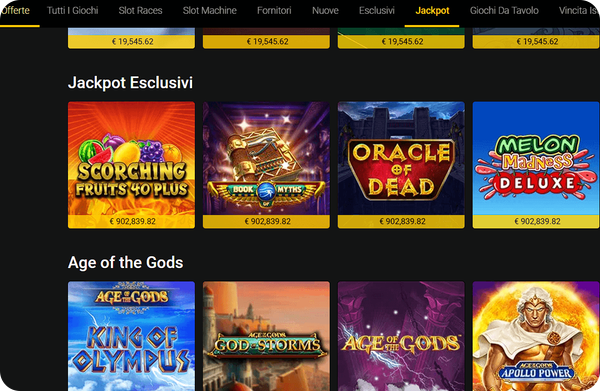 slot con jackpot su Bwin