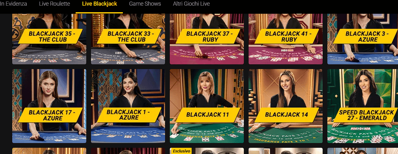live blackjack su Bwin
