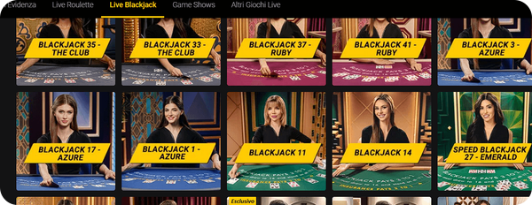 live blackjack su Bwin