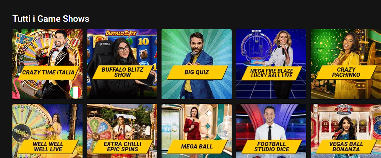 game shows su Bwin