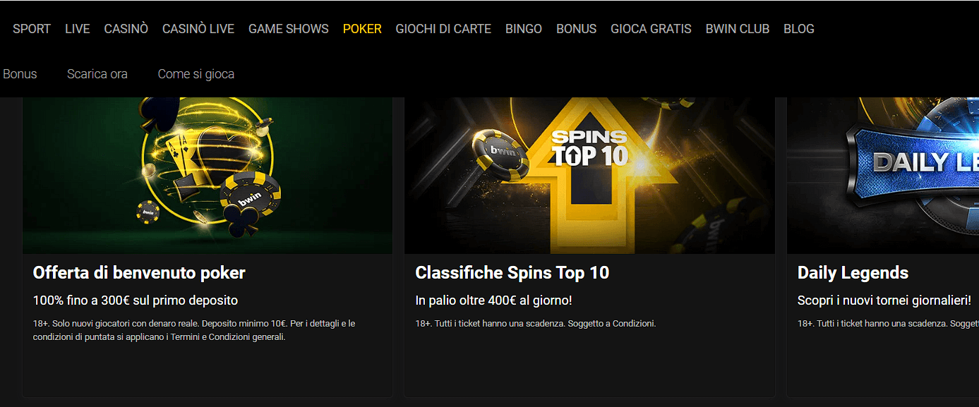 poker su Bwin