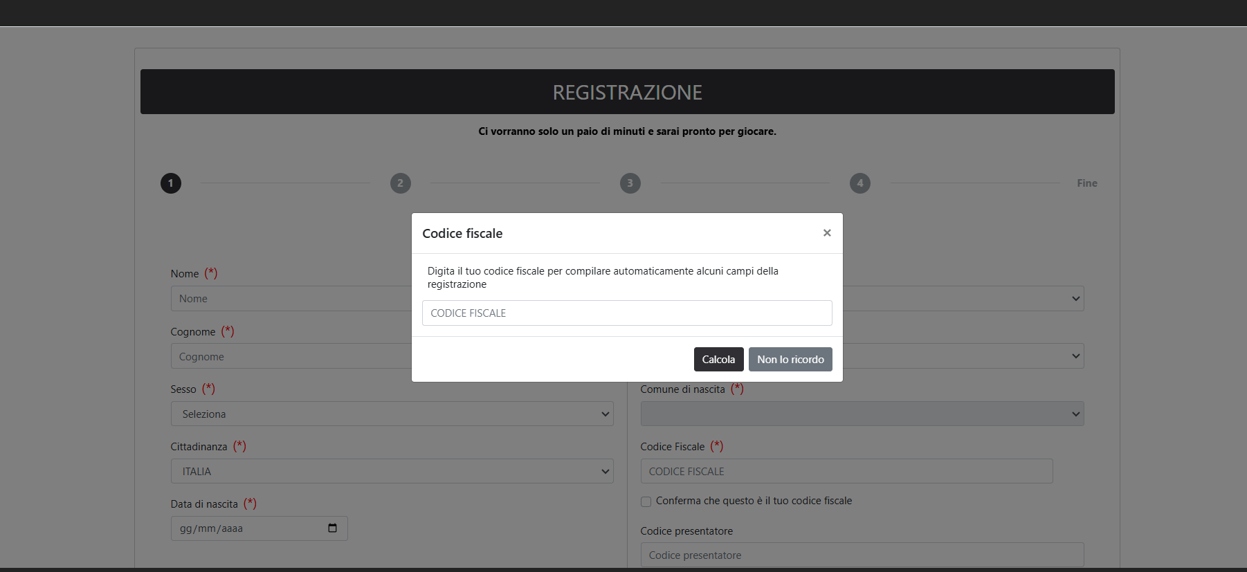 registrazione su casinomania