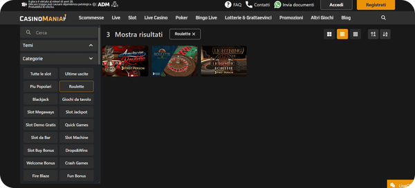 roulette casinomania