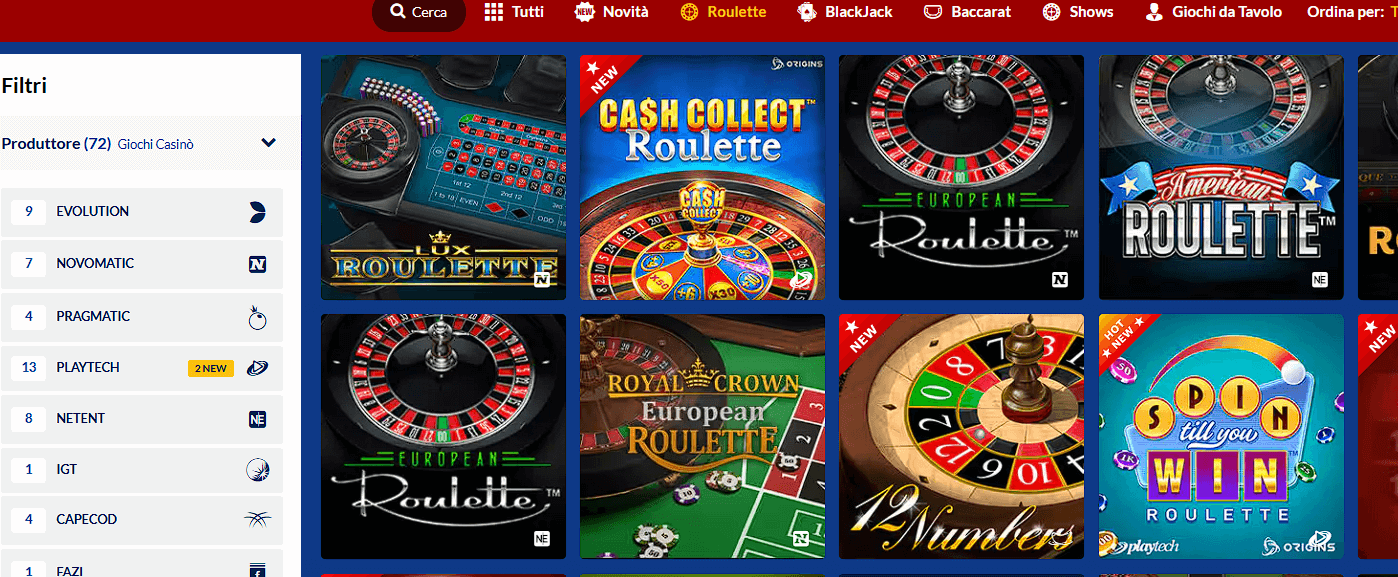 roulette su Starvegas