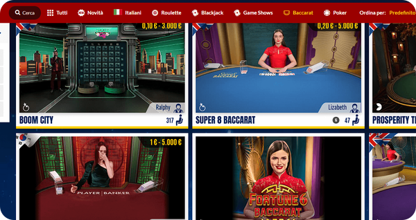 live baccarat su Starvegas