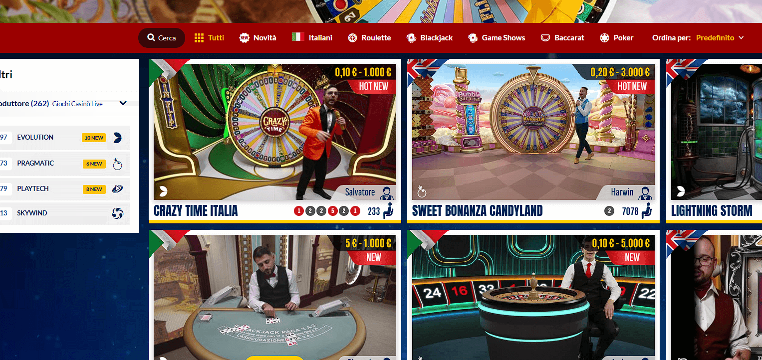casinò live su Starvegas