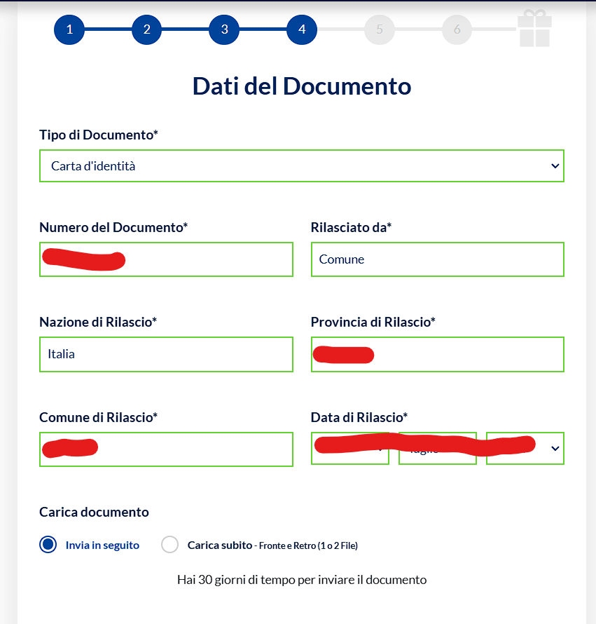 fase 4 di registrazione su Starvegas