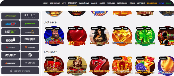 sezione casinò vip Netwin
