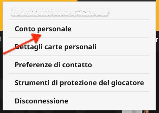 Betfair convalida conto personale