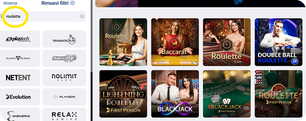 roulette su MarathonBet Casinò ITA