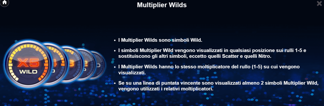 Drive Multiplier Mayhem Slot: valore dei Multiplier Wilds