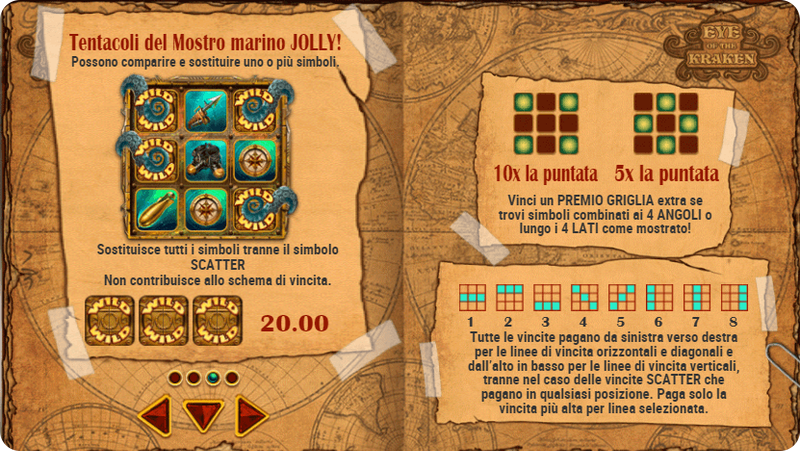 Eye of The Kraken Slot come funziona il mostro marino jolly