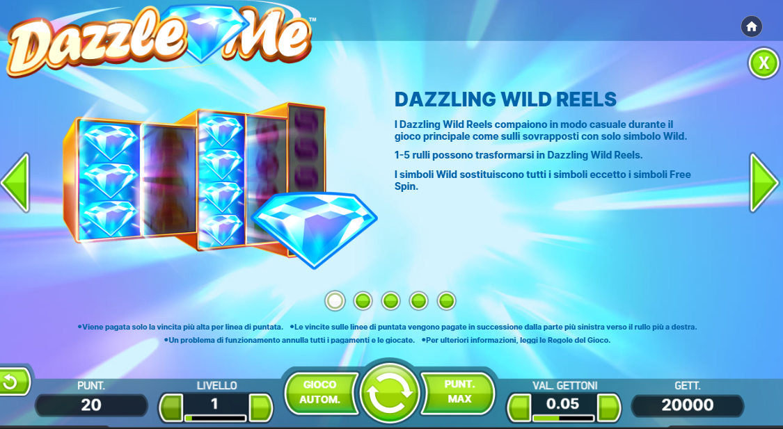 Il simbolo Dazzling Wild di Dazzle Me