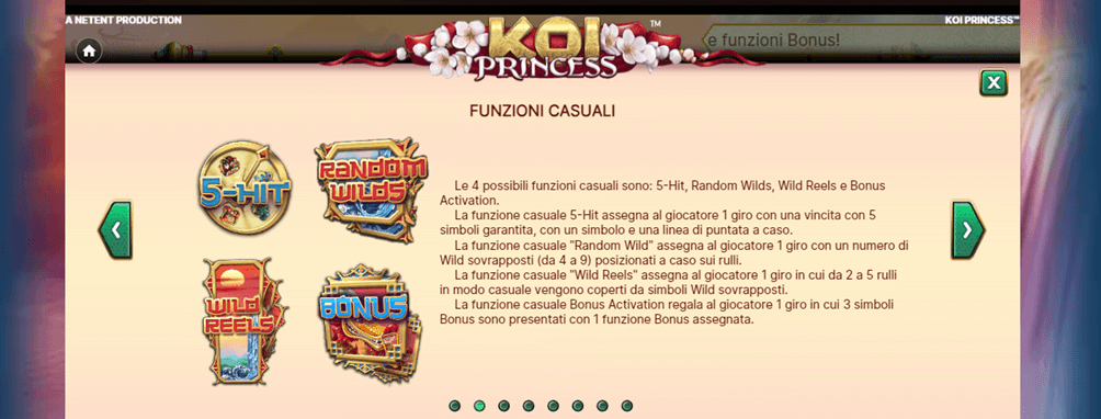 I simboli wild che puoi trovare su Koi Princess