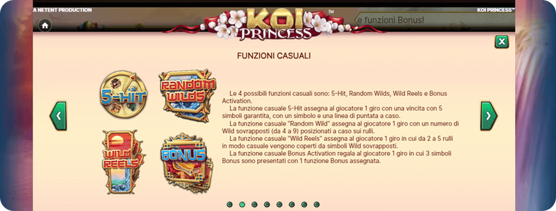 I simboli wild che puoi trovare su Koi Princess