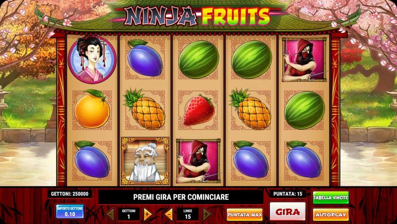 Ninja Fruits schermata di gioco principale