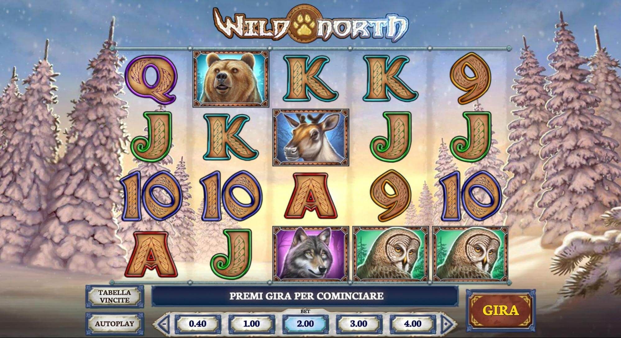 Wild North schermata di gioco principale