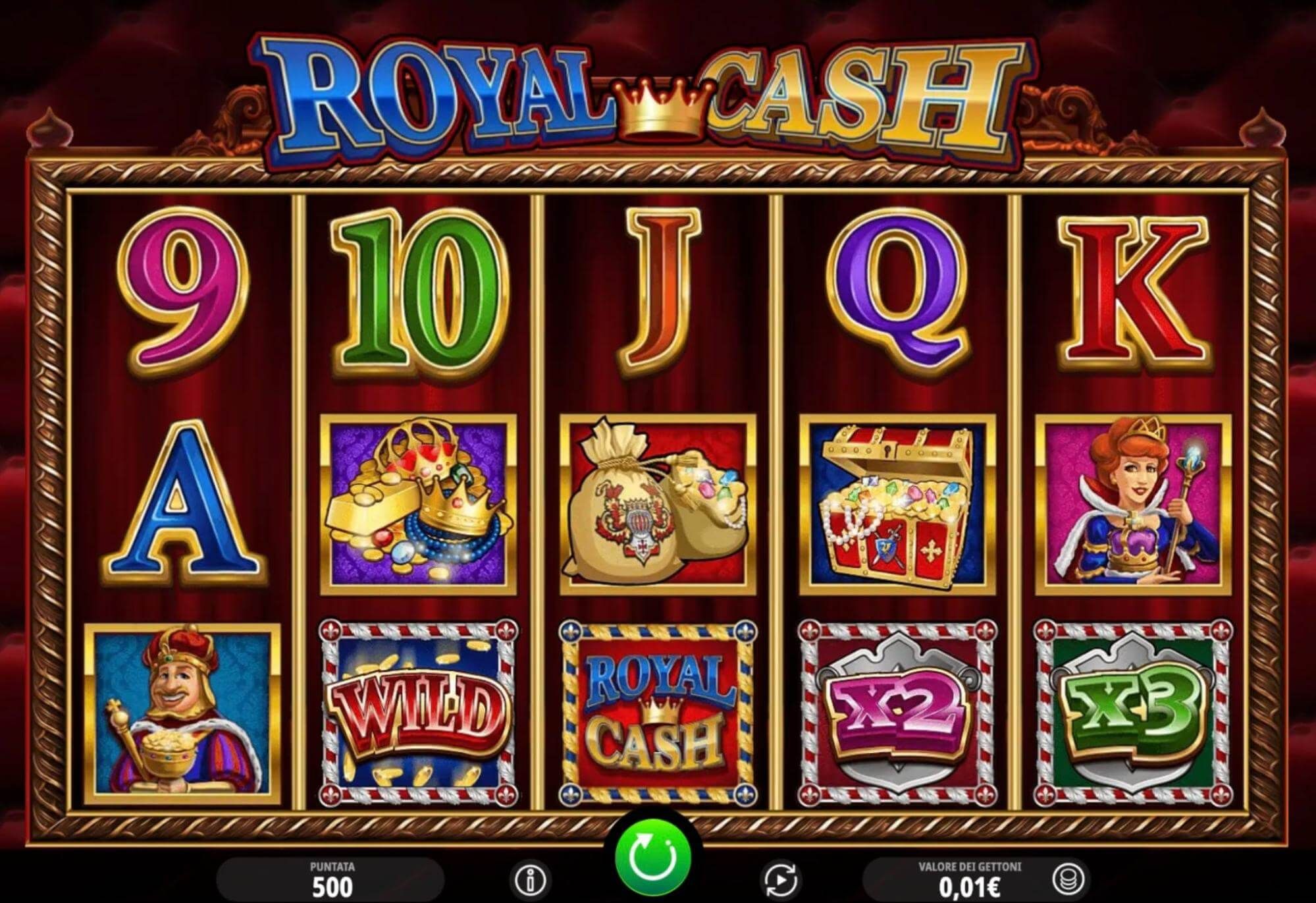 Royal Cash schermata di gioco principale