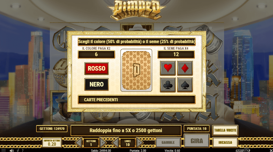 Raddoppia le tue vincite dopo una combinazione vincente su Pimped