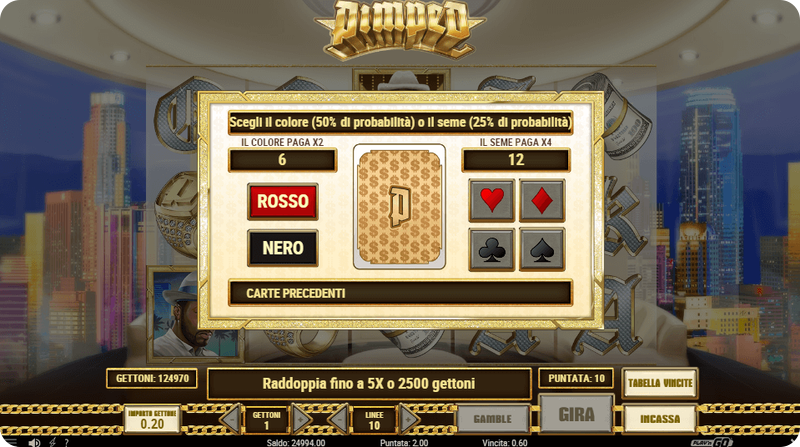 Raddoppia le tue vincite dopo una combinazione vincente su Pimped