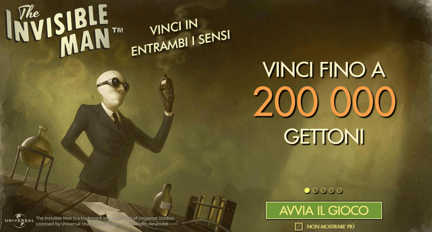 The Invisible Man Slot recensione