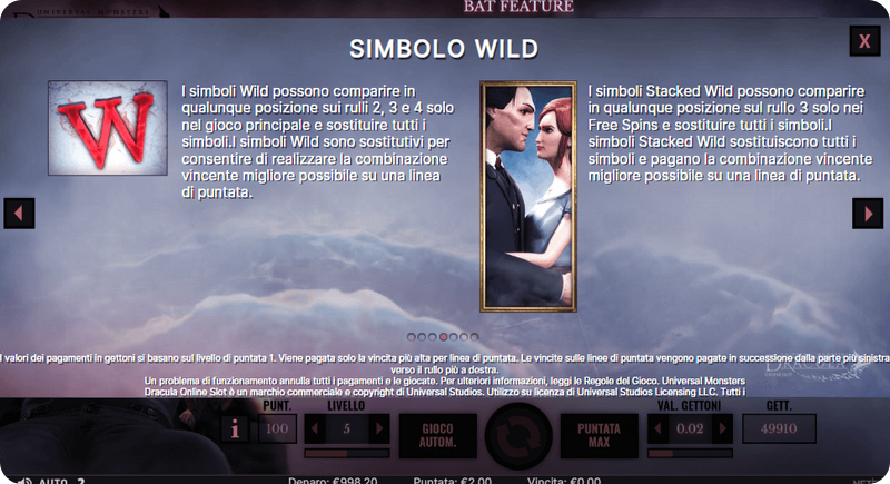 I simboli wild che puoi trovare su Dracula