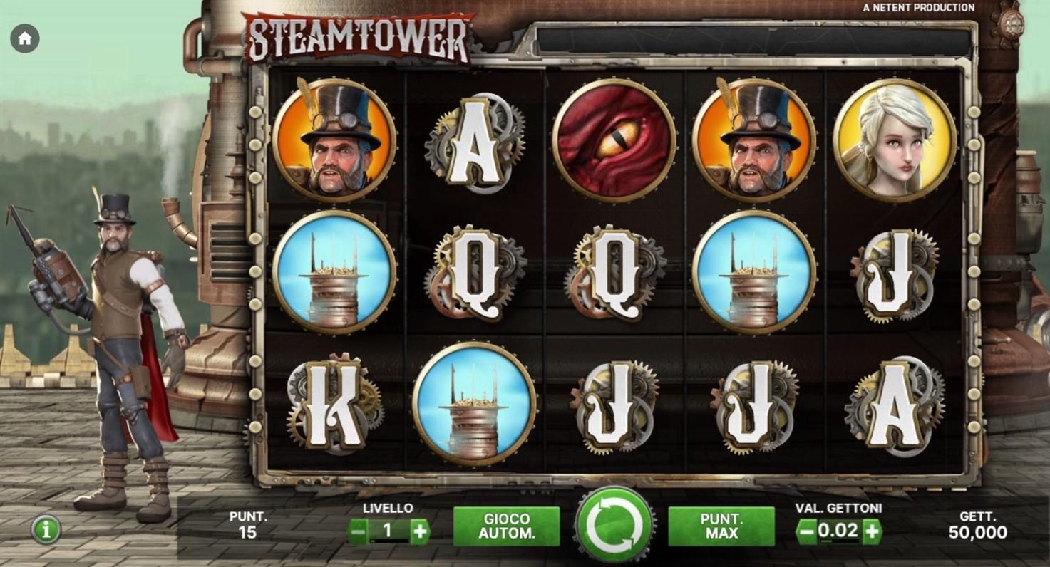Steam Tower schermata di gioco principale