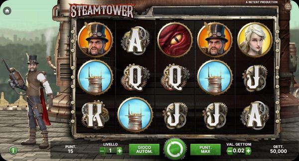 Steam Tower schermata di gioco principale