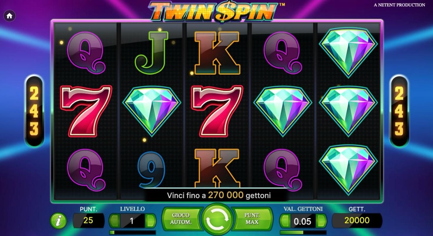 Twin Spin schermata di gioco principale