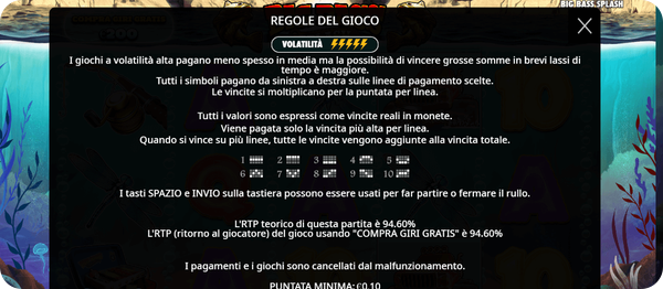 I simboli di Big Bass Splash slot devono essere allineati in certi modi per farti vincere